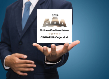 Cinkarna - among the most successful already for the 7th year: PLATINUM AAA Creditworthiness Certificate