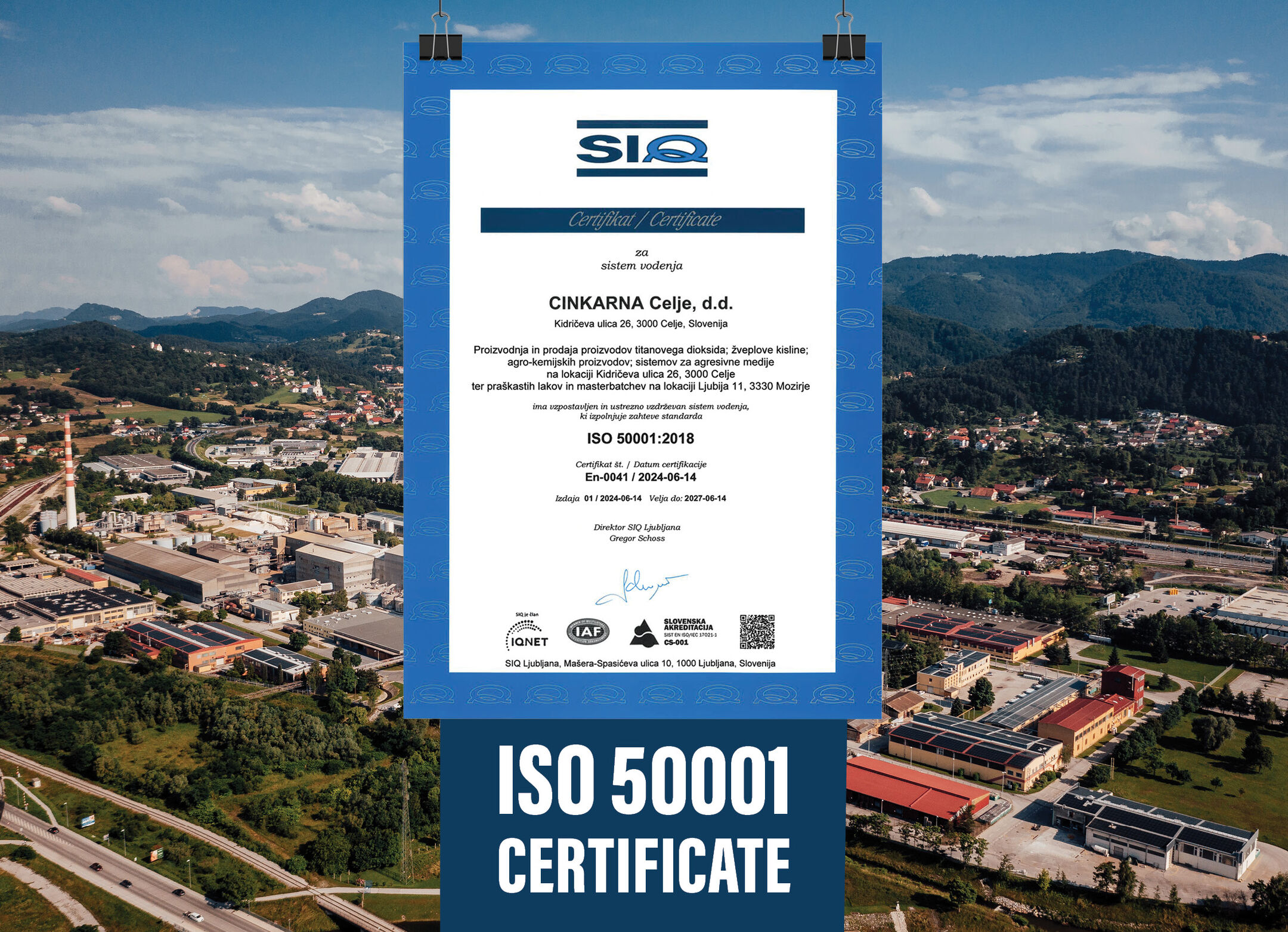 Certifikat ISO 50001 – Sistem upravljanja z energijo